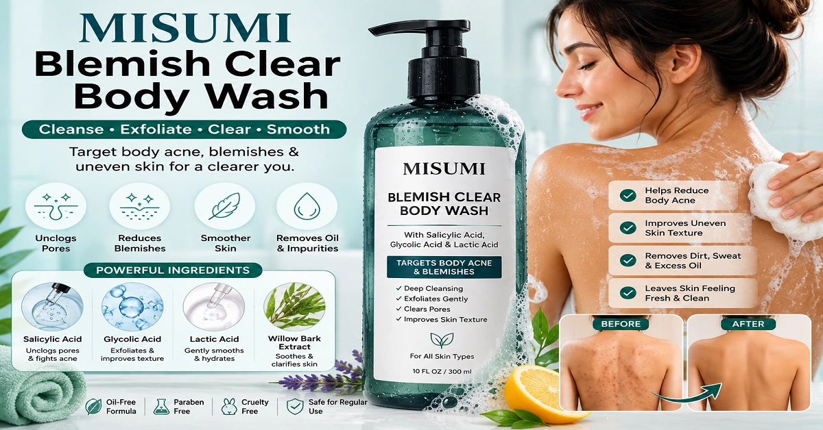 Misumi Blemish Clear Body Wash: Benefits, Ingredients & How to Use